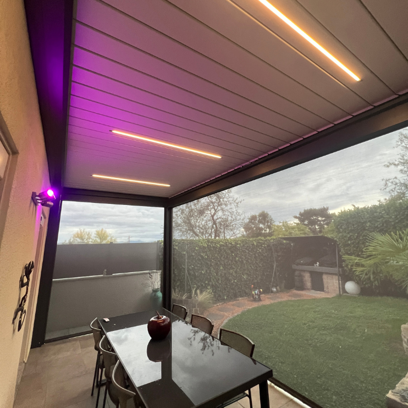 toit pergola bioclimatique led